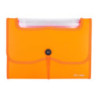 Teczka harmonijkowa z gumką 13-przegródek okno PVC RIO pomarańczowa 38128 ORANGE DELI