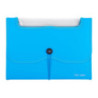 Teczka harmonijkowa z gumką A4 7-przegródek okno PVC RIO niebieska 38127 BLUE DELI