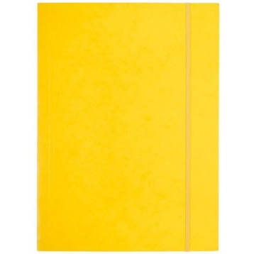 Teczka z gumką prostą NATUNA A4 preszpan żółta 390g