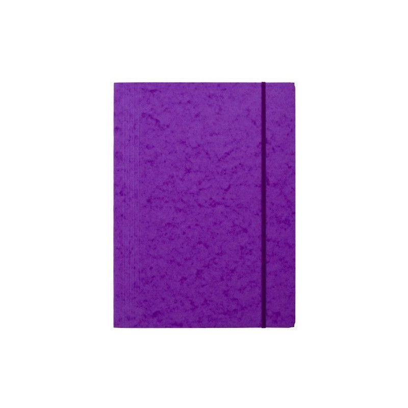 Teczka z gumką prostą NATUNA A4 preszpan fioletowa 390g