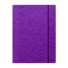 Teczka z gumką prostą NATUNA A4 preszpan fioletowa 390g