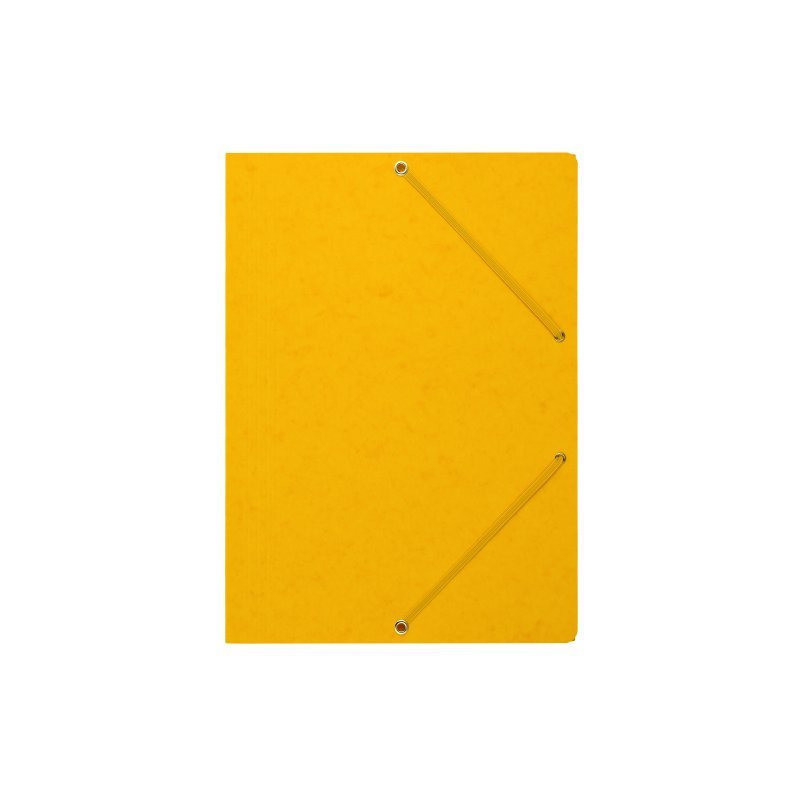 Teczka z gumką rogi NATUNA A4 preszpan żółta 390g