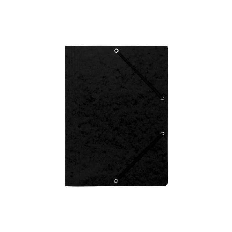 Teczka z gumką rogi NATUNA A4 preszpan czarna 390g