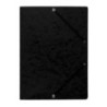 Teczka z gumką rogi NATUNA A4 preszpan czarna 390g