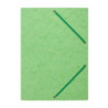 Teczka z gumką rogi NATUNA A4 preszpan jasna zielona 390g