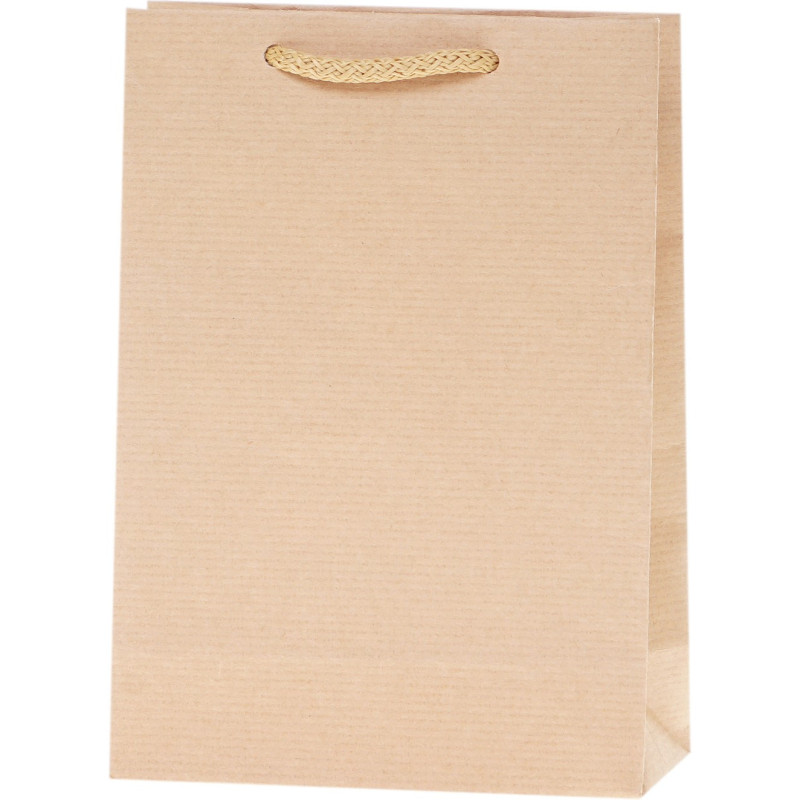 Torebka prezentowa KRAFT 1 mała szara 13x18x6cm ROZETTE