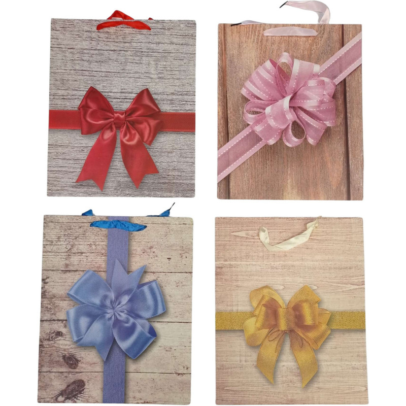 Torebka prezentowa 26x32x10cm A4 z kokardą ROZETTE