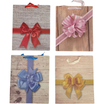 Torebka prezentowa 26x32x10cm A4 z kokardą ROZETTE