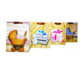 Torebka prezentowa 26x32x10cm A4 lux BABY ROZETTE