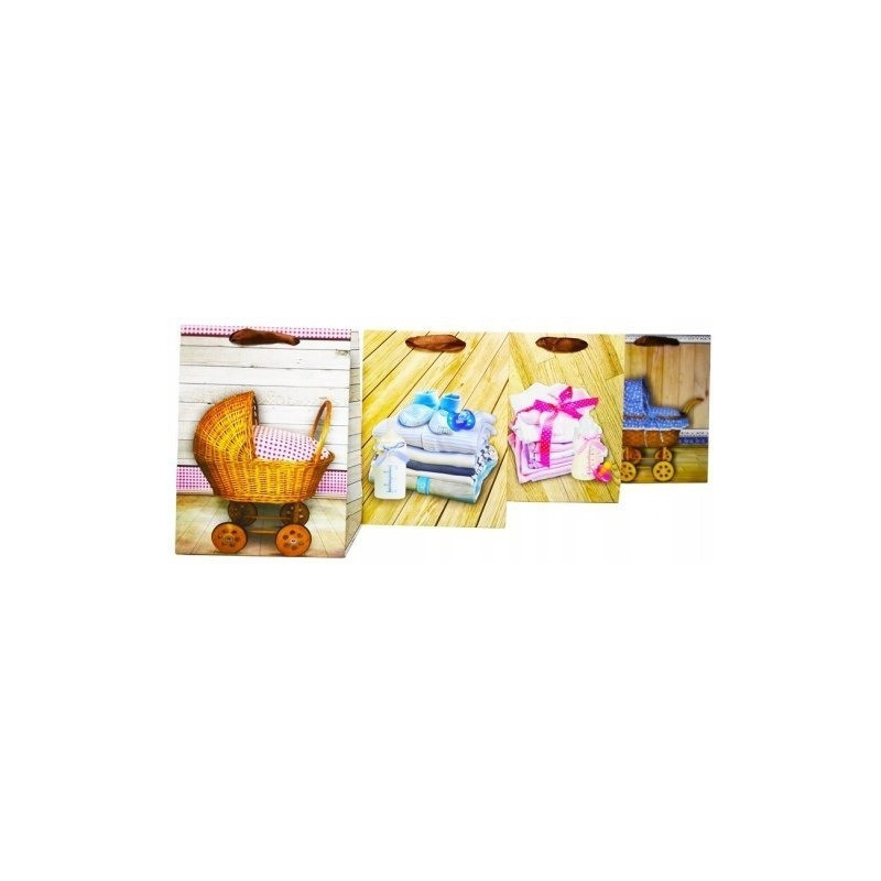 Torebka prezentowa 26x32x10cm A4 lux BABY ROZETTE