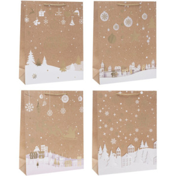 Torebka prezentowa A3 31x40x12cm BOŻE NARODZENIE TBN-24126-HS-A3 ROZETTE Torebka prezentowa A3 31x40x12cm BOŻE NARODZENIE TBN-24126-HS-A3 ROZETTE