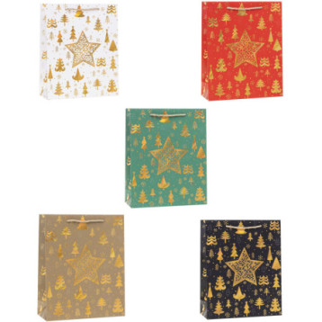Torebka prezentowa A426x32x10cm BOŻE NARODZENIE TBN-24178-HS-A4 emboss ROZETTE Torebka prezentowa A426x32x10cm BOŻE NARODZENIE TBN-24178-HS-A4 emboss ROZETTE