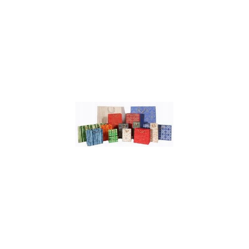 Torebka prezentowa 33x17x10cm karbowana mix kolor N-6 ROZETTE