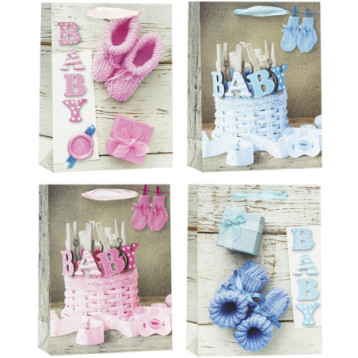 Torebka prezentowa 26x32x10cm Baby A4 ROZETTE