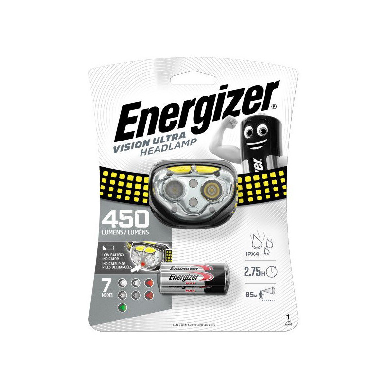 Latarka czołowa ENERGIZER Vision Ultra 450lm + 3xAAA/LR03