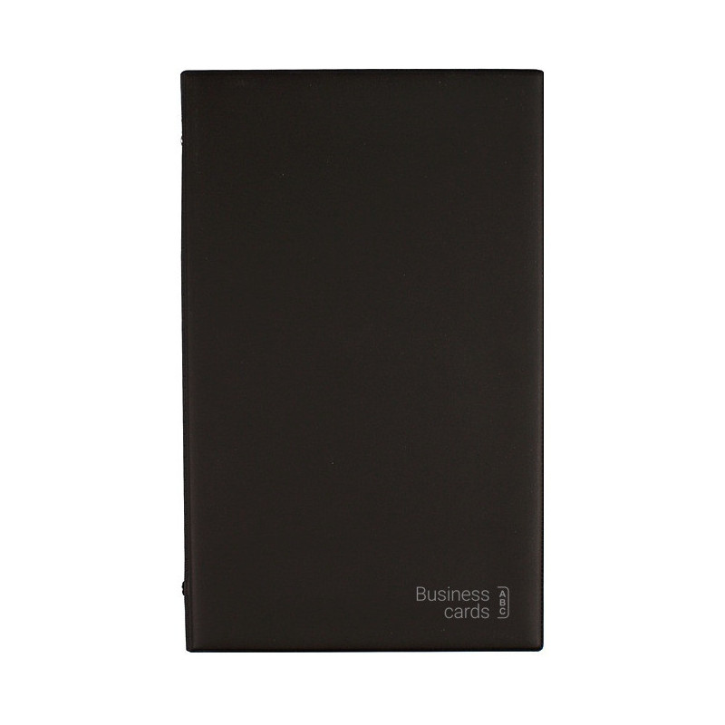 Wizytownik alfabetyczny Etui na 200 wizytówek czarny WI-25-01 BIURFOL
