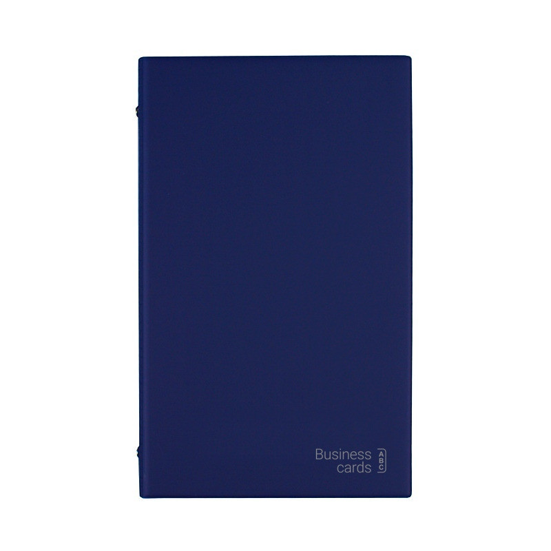 Wizytownik alfabetyczny Etui na 200 wizytówek granatowy WI-25-02 BIURFOL