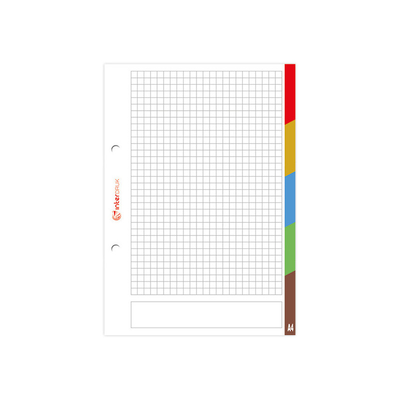 Wkład do segregatora A5 50k LUX kol.re INTERDRUK  7285