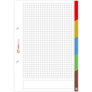 Wkład do segregatora A5 50k LUX kol.re INTERDRUK  7285