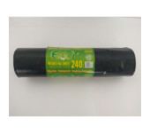 Worki na śmieci 240L 50mic LDPE czarne (10szt) 90cm/140cm
