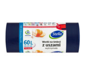 Worki na śmieci 60L z uszami wytrzymałe (20szt) granatowe (HD-LD) WNS-9725V1 STELLA