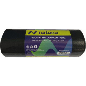 Worki na śmieci 160L 25mic LDPE ekonomiczne NATUNA (20szt) Worki na śmieci 160L 25mic LDPE ekonomiczne NATUNA (20szt)