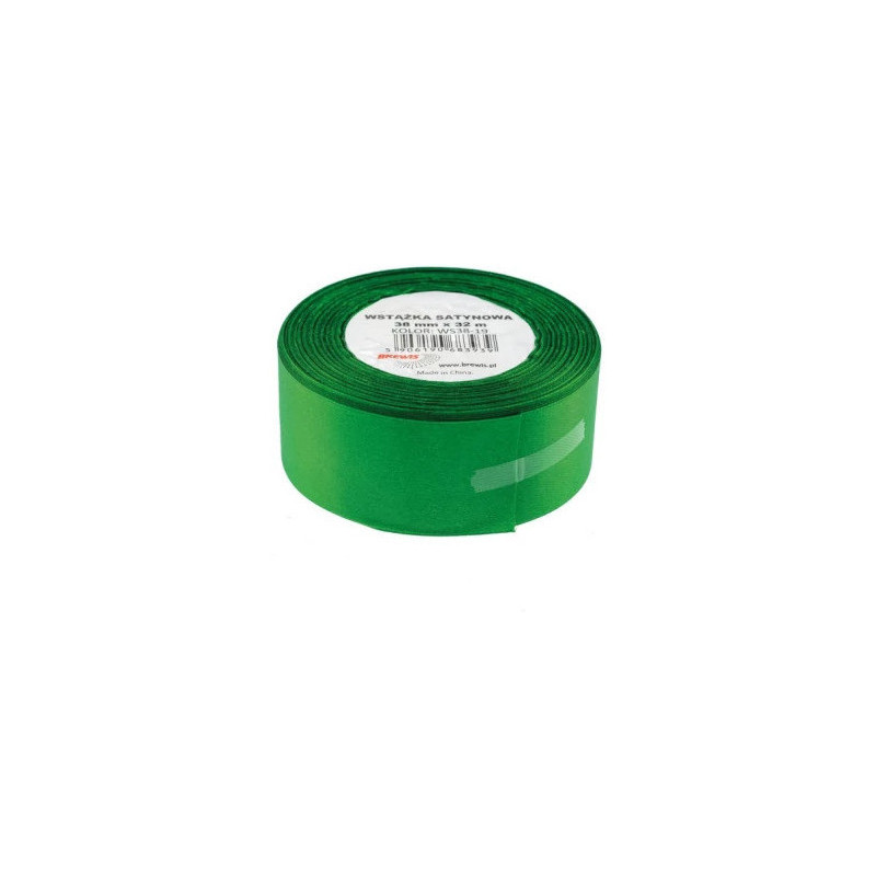 Wstążka satynowa 38mm/32m zielona BREWIS