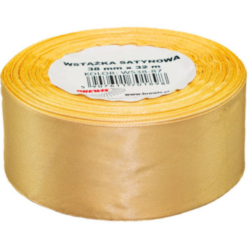 Wstążka satynowa 38mm/32m 87 złota BREWIS Wstążka satynowa 38mm/32m 87 złota BREWIS