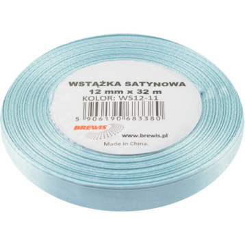 Wstążka satynowa 12mm/32m błękitna BREWIS Wstążka satynowa 12mm/32m błękitna BREWIS