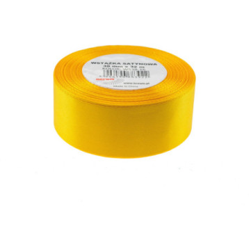 Wstążka satynowa 38mm/32m żółta BREWIS Wstążka satynowa 38mm/32m żółta BREWIS
