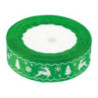 Wstążka satynowa Boże Narodzenie 25mm/22m zielona WSX25-16 BREWIS