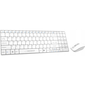 Klawiatura + mysz bezprzewodowa ESPERANZA LIBERTY biała EK122W 2.4GHz Klawiatura + mysz bezprzewodowa ESPERANZA LIBERTY biała EK122W 2.4GHz