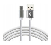 Kabel USB-A - USB-C 1,5m 3A silikonowy biały EVERACTIVE (CBS-1.5CW)
