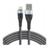 Kabel USB-A - microUSB 1m 2,4A pleciony szary EVERACTIVE (CBB-1MG) Kabel USB-A - microUSB 1m 2,4A pleciony szary EVERACTIVE (CBB-1MG)