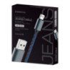 Kabel USB-A - microUSB 1m 2A pleciony niebieski OMEGA JEANS (44200)