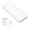Powerbank 10000mAh + ładowarka sieciowa 230V USB-C 20W + kabel USB-C - USB-C 1m PLATINET biały (45998)