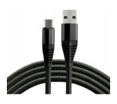 Kabel USB-A - USB-C 1m 5A pleciony czarny EVERACTIVE (CBB-1CHB)