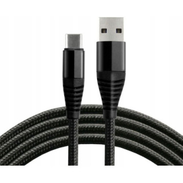 Kabel USB-A - USB-C 1m 5A pleciony czarny EVERACTIVE (CBB-1CHB) Kabel USB-A - USB-C 1m 5A pleciony czarny EVERACTIVE (CBB-1CHB)
