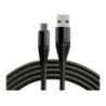 Kabel USB-A - USB-C 1m 5A pleciony czarny EVERACTIVE (CBB-1CHB)