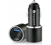 Ładowarka samochodowa 1xUSB-A 3.0 + 1xUSB-C 36W (CC-20Q) EVERACTIVE