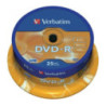 Płyta DVD-R 4,7GB VERBATIM cake (25szt) 16x Matt Silver 43522