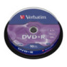 Płyta DVD+R 4,7GB VERBATIM cake (10szt) 16x Matt Silver 43498