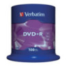 Płyta DVD+R 4,7GB VERBATIM cake (100szt) 16x Matt Silver 43551