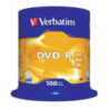 Płyta DVD-R 4,7GB VERBATIM cake (100szt) 16x Matt Silver 43549