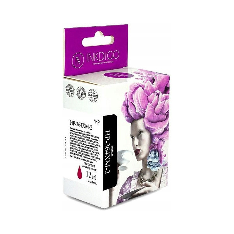Tusz INKDIGO (HP-364XM-2) purpurowy 12ml zamiennik HP (364XL/CB324EE)