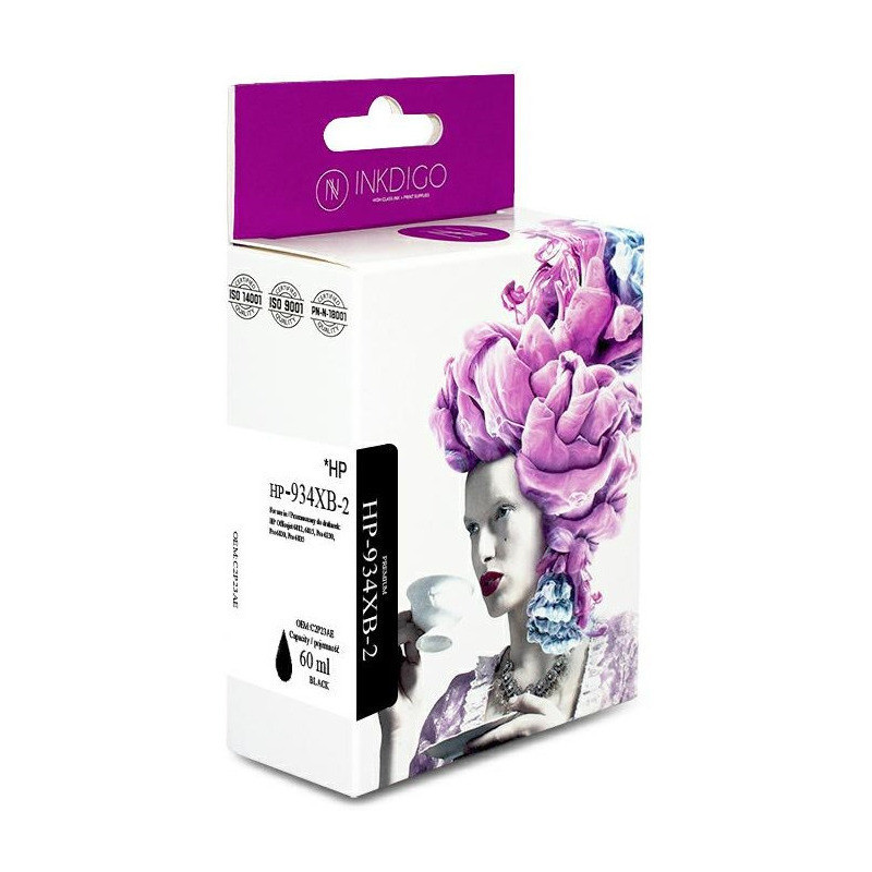 Tusz INKDIGO (HP-934XB-2) czarny 55ml zamiennik HP (934XL/C2P23AE)