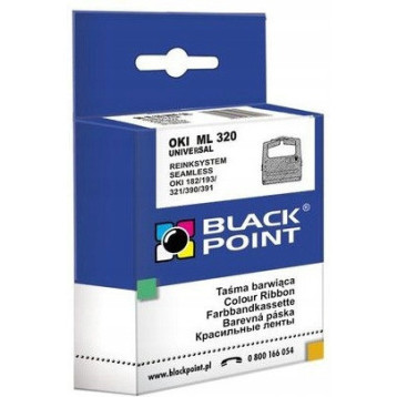 Taśma BLACK POINT (KBPO320) czarna nylon 8mm/1,8m zamiennik OKI (09002303) ML320/182/391 Taśma BLACK POINT (KBPO320) czarna nylon 8mm/1,8m zamiennik OKI (09002303) ML320/182/391
