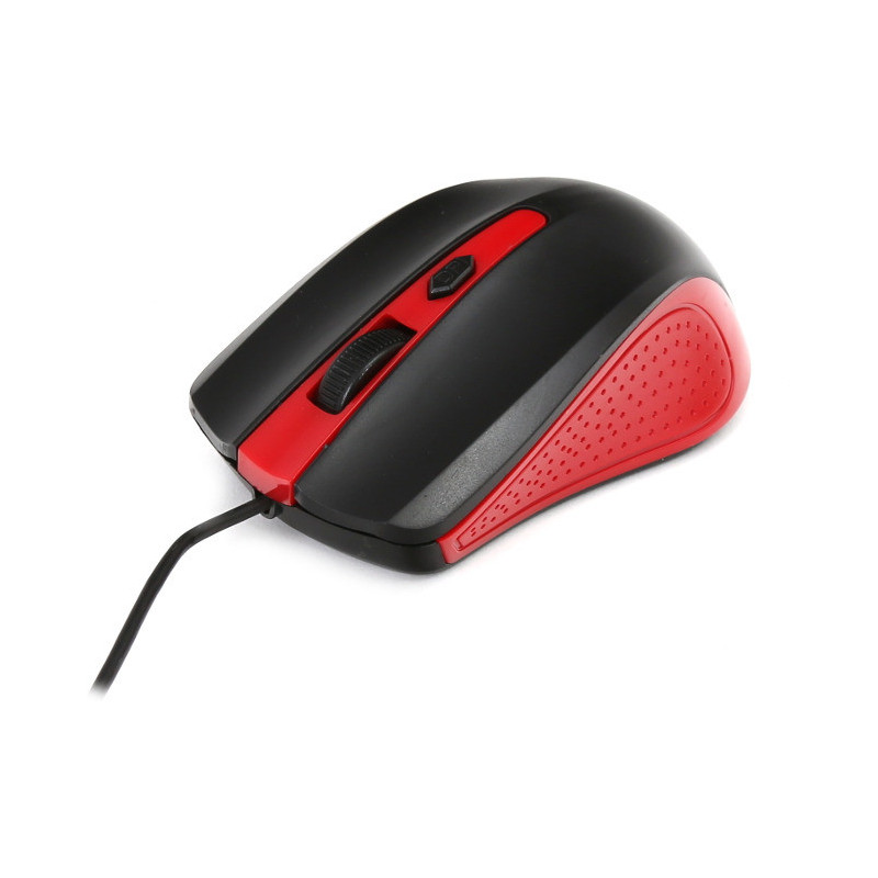 Mysz OMEGA optyczna 1600dpi USB czarno-czerwona (41790)