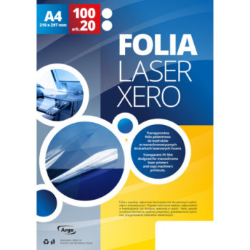 Folia LX do lasera xero/drukarka (100szt.) 413038 ARGO Folia LX do lasera xero/drukarka (100szt.) 413038 ARGO