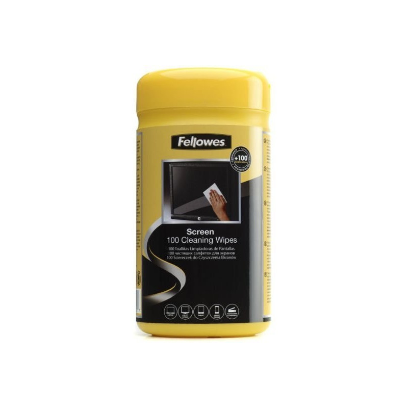 Ściereczki nasączone do ekranu FELLOWES tuba 100szt. 9970330